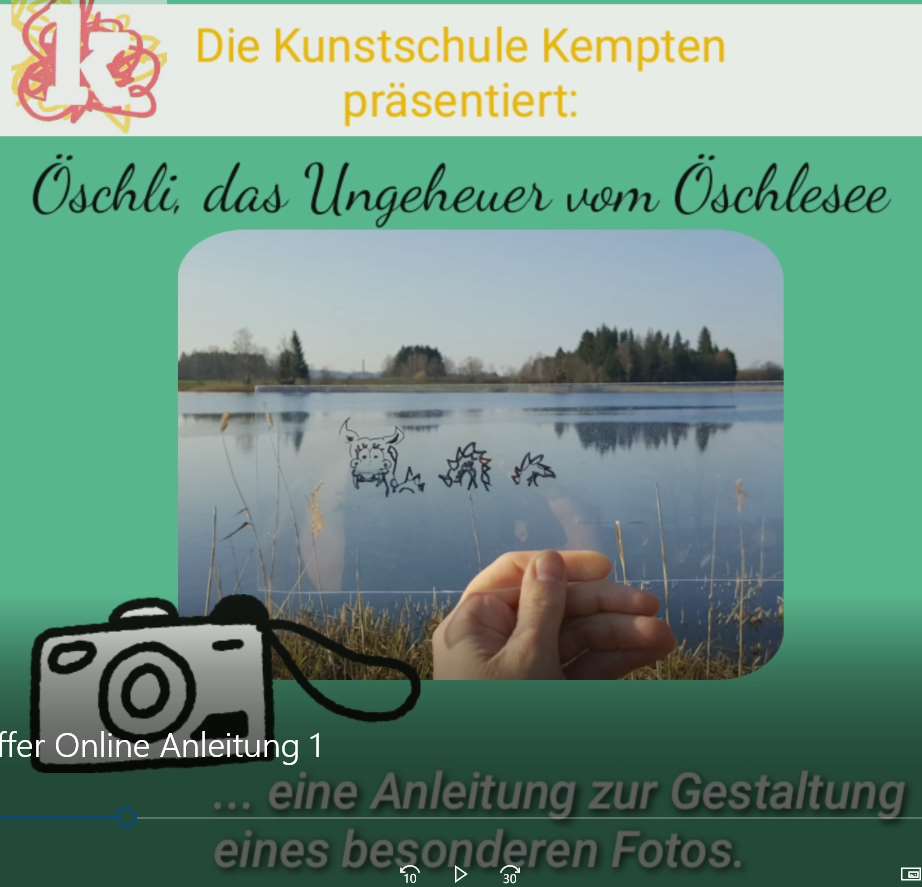 Startbild eines Videos der Kunstschule Kempten Foto am See